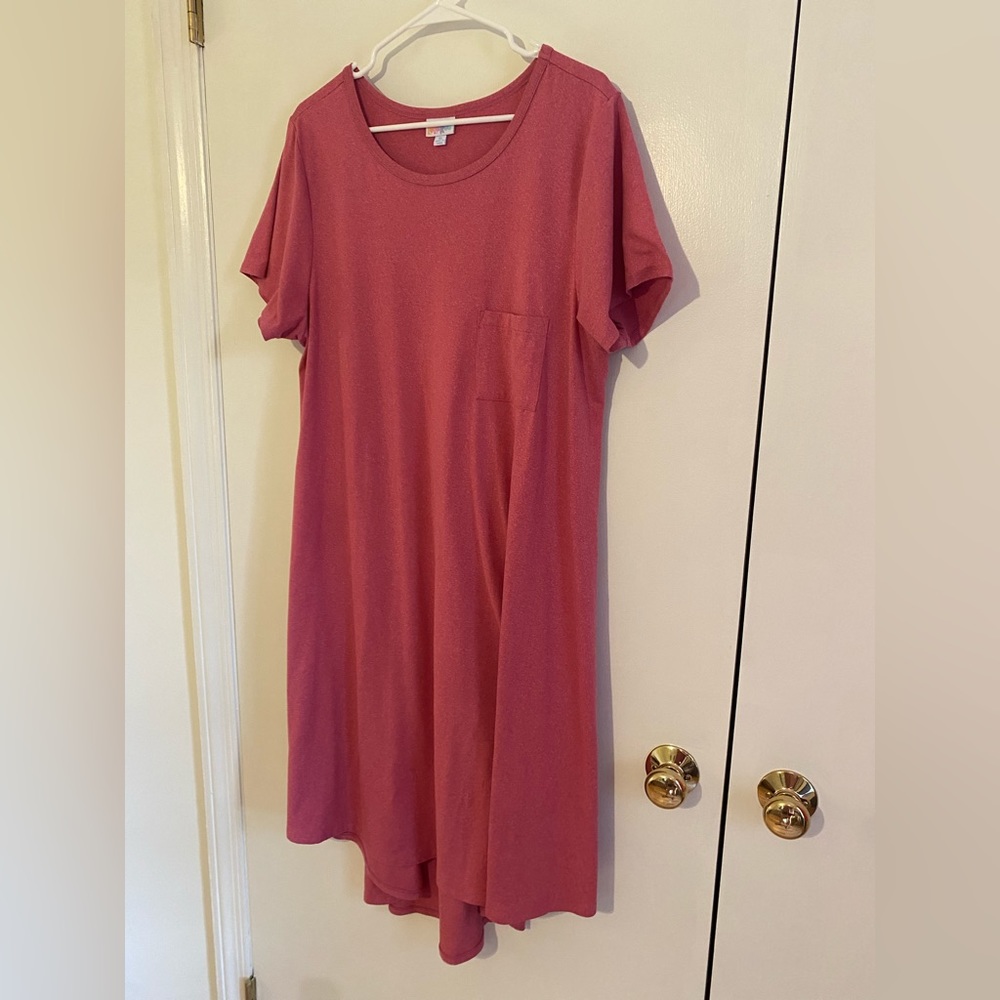 LulaRoe Dress Short Sleeve Pink XL
